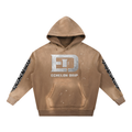 Vintage Washed Frayed Fleece Hoodie