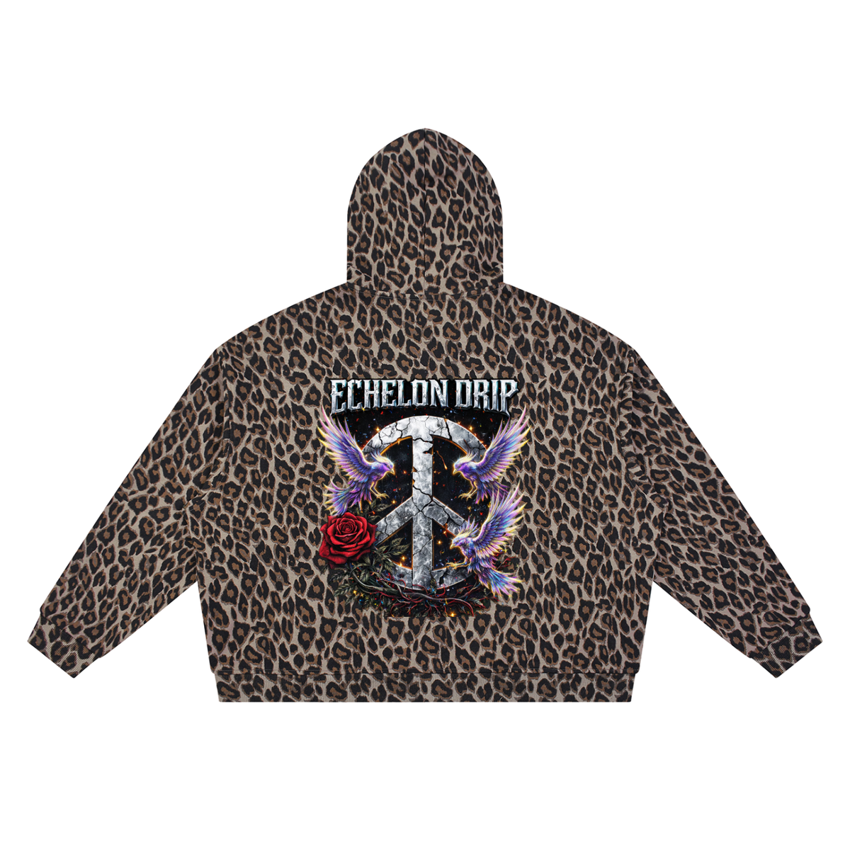 Unisex Leopard Full Zip Hoodie