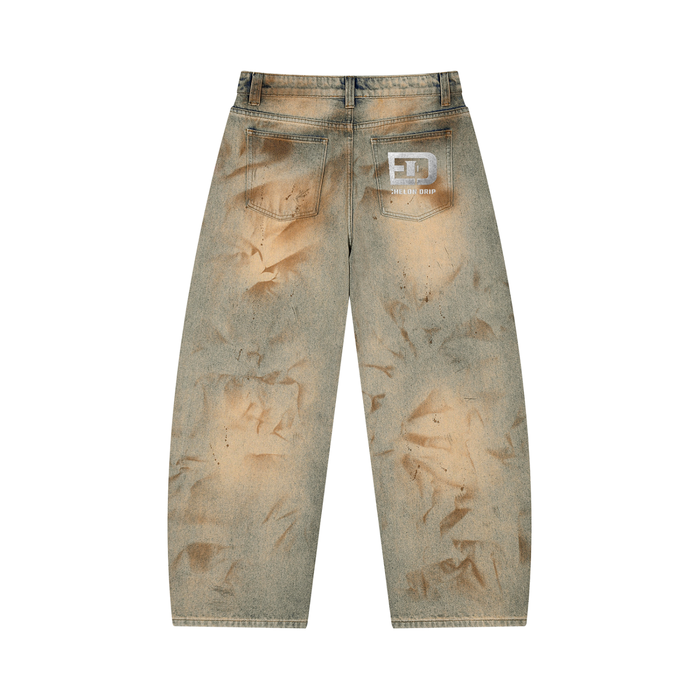 Echelon Men’s Vintage Wash Barrel Leg Jeans