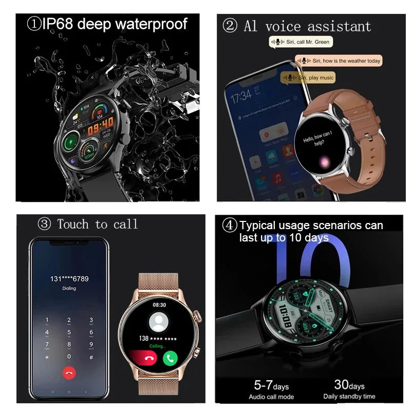 Men's AMOLED HD Screen Smartwatch