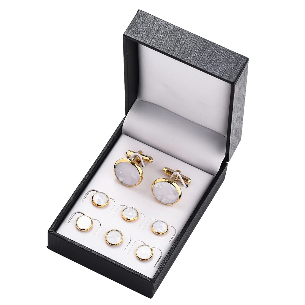 UJOY Men's Cufflinks Studs Set For Tuxedo
