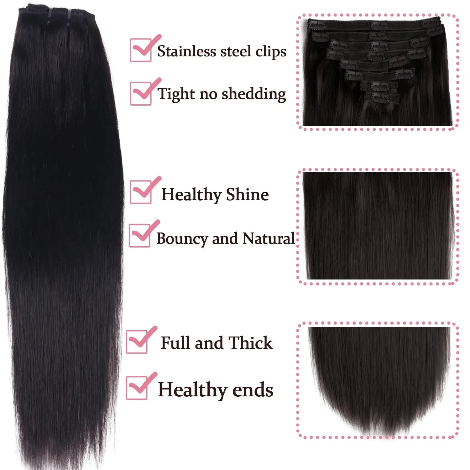 Clip In Hair Extensions Human Hair