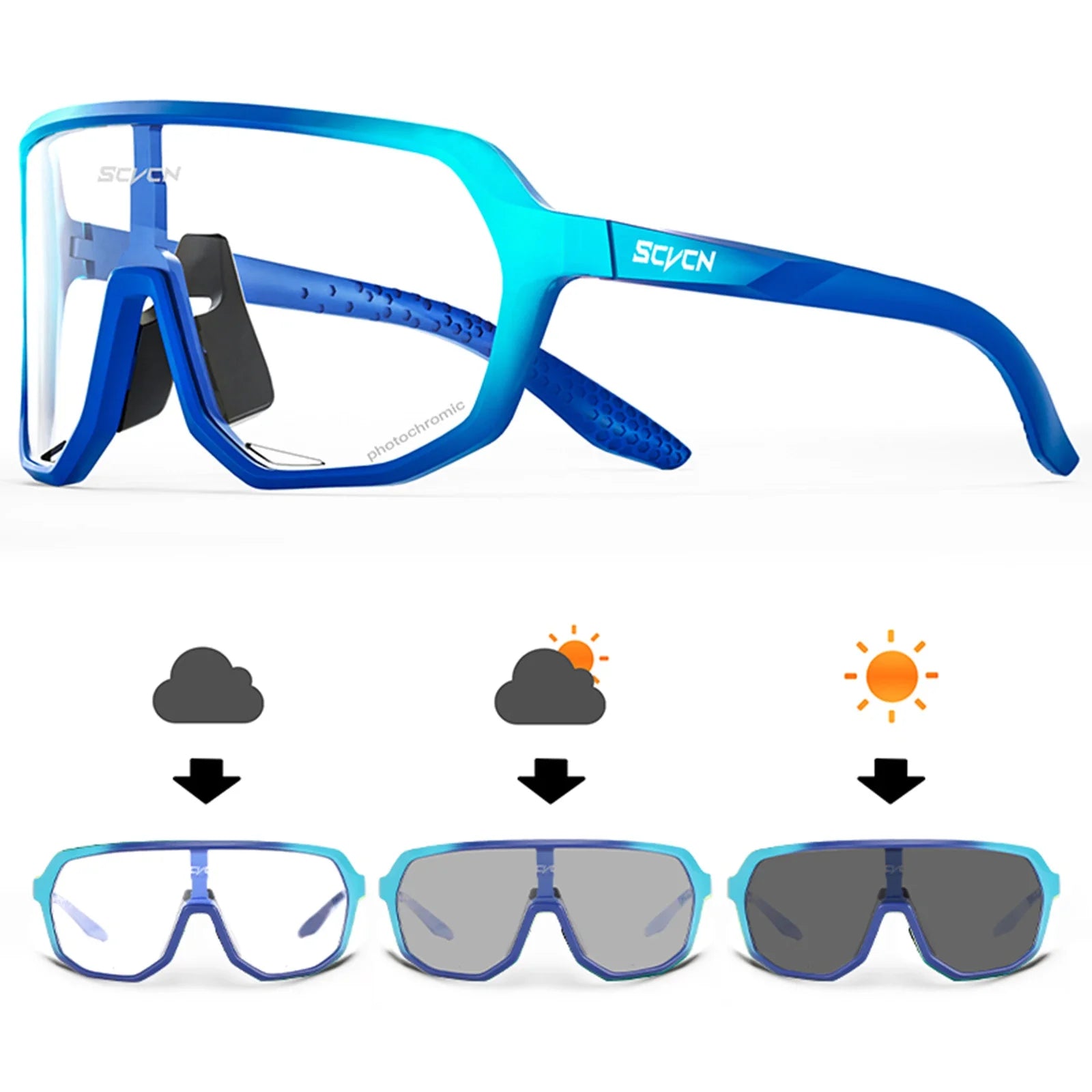 Men's Photochromic UV400 Cycling & Driving Sunglasses