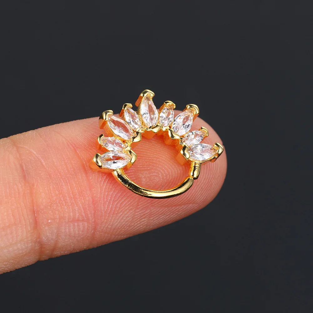 Stainless Steel & Zirconia Crystal Earrings