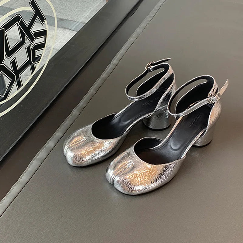 Spring Split Toe Mary Janes Shoes Heels