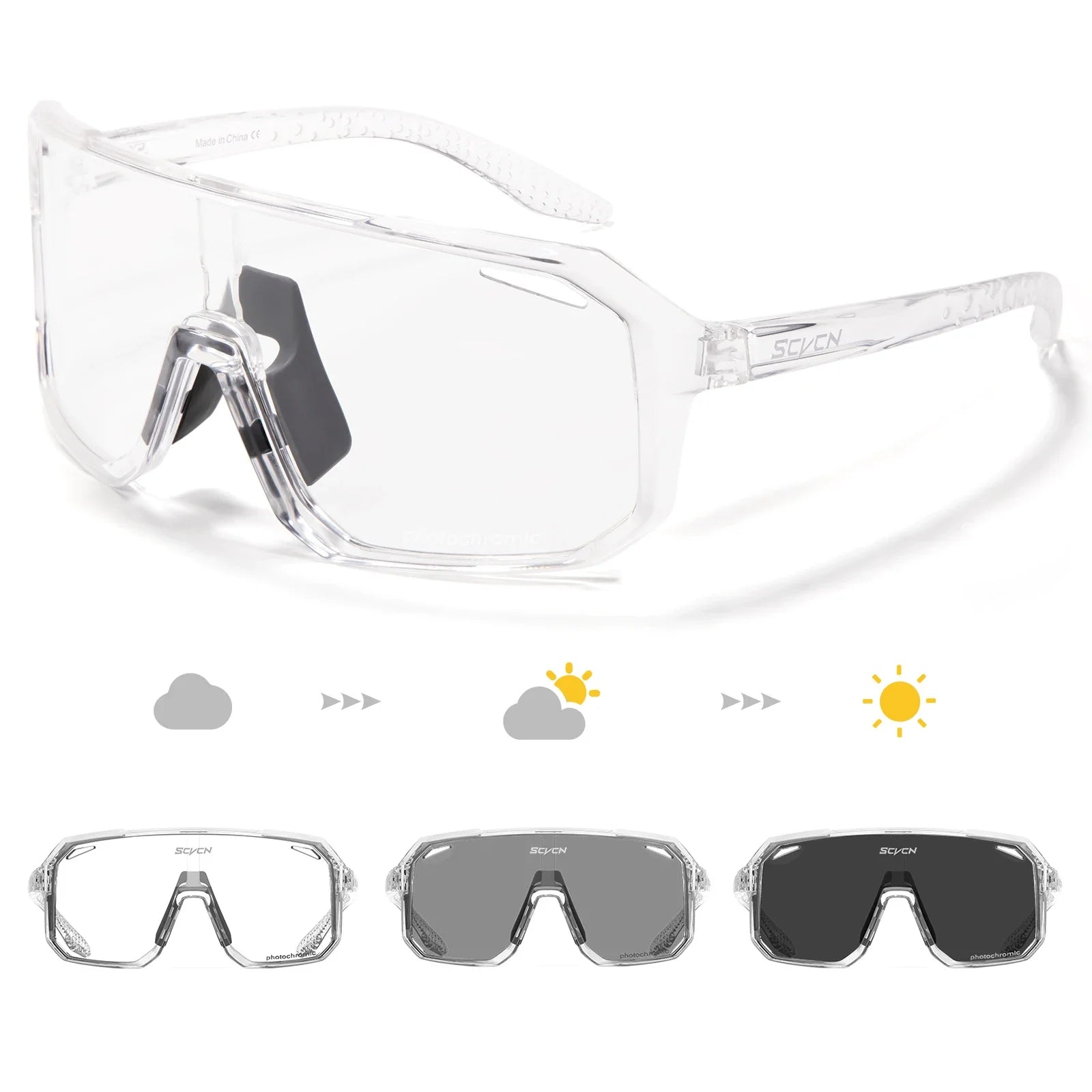 Men's Photochromic UV400 Cycling & Driving Sunglasses