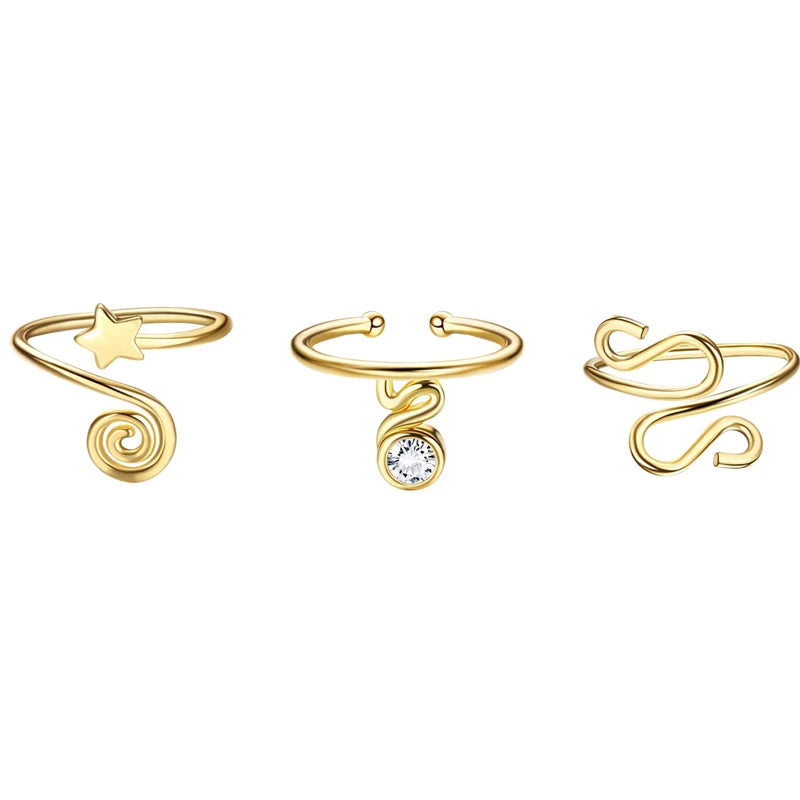 3Pcs Adjustable Toe Rings