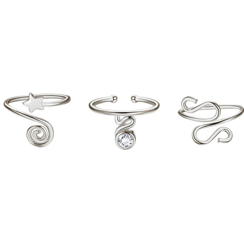 3Pcs Adjustable Toe Rings