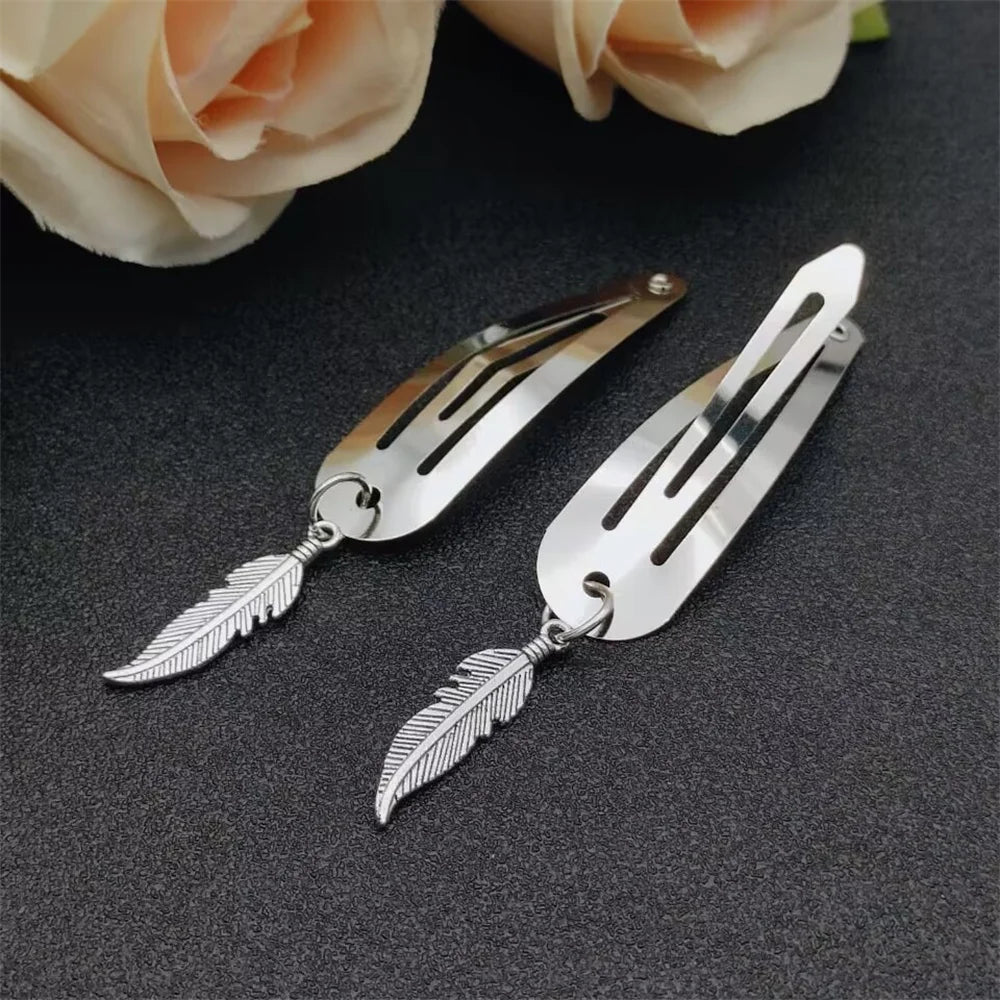 Fashion Metal Geometry Pendant Hair Clip