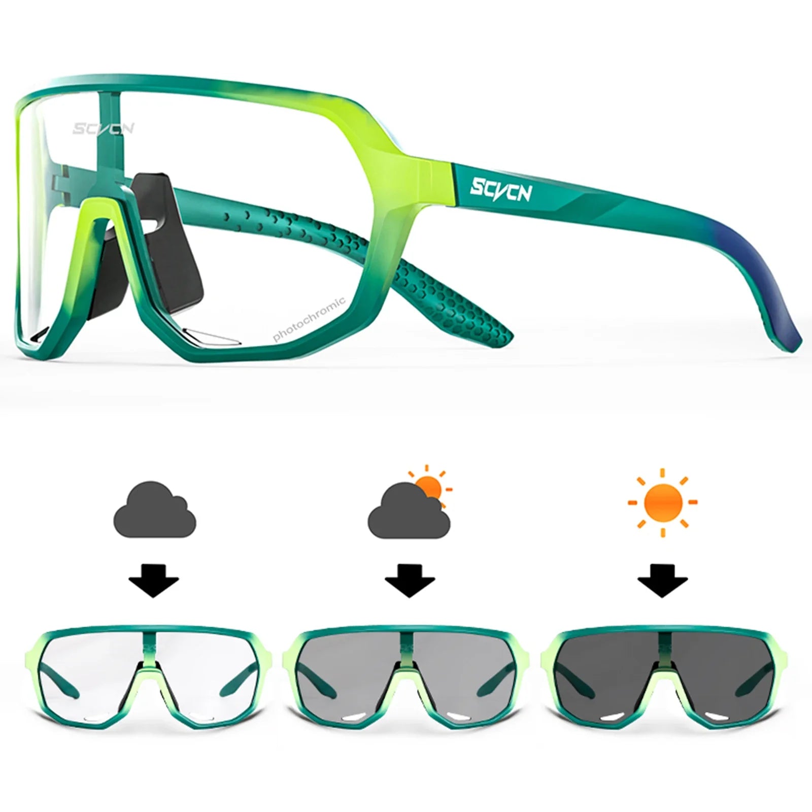 Men's Photochromic UV400 Cycling & Driving Sunglasses
