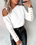 Fashion Lantern Sleeve  Spring Daily Casual Tops