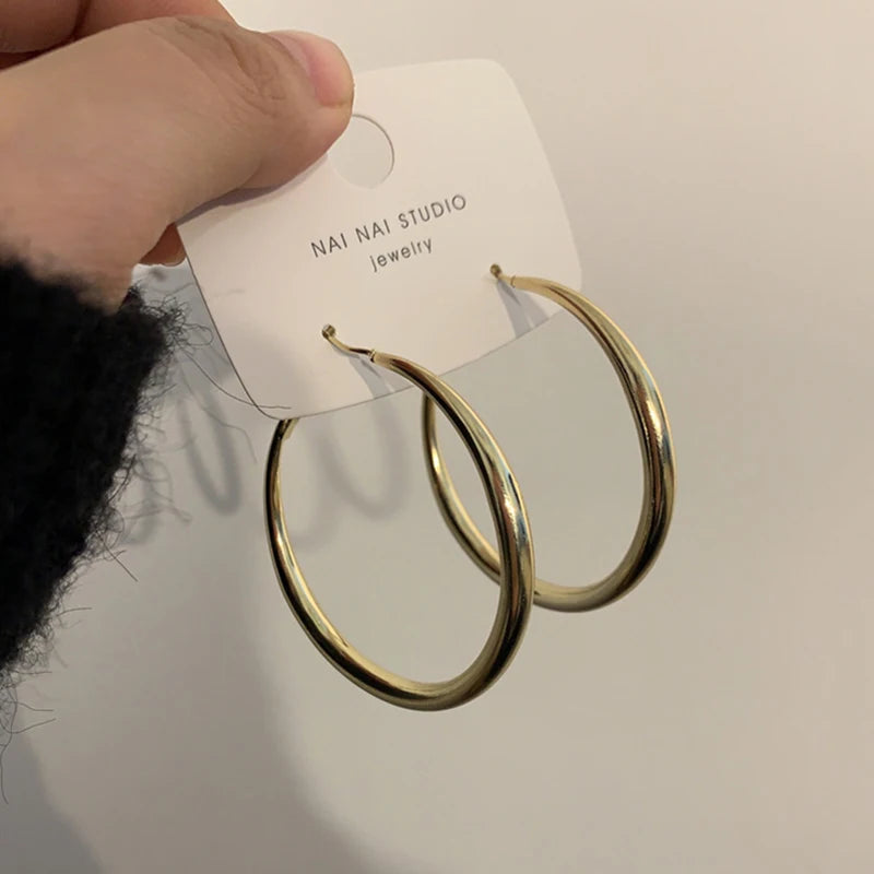 Oversized Chain Hoop Earrings