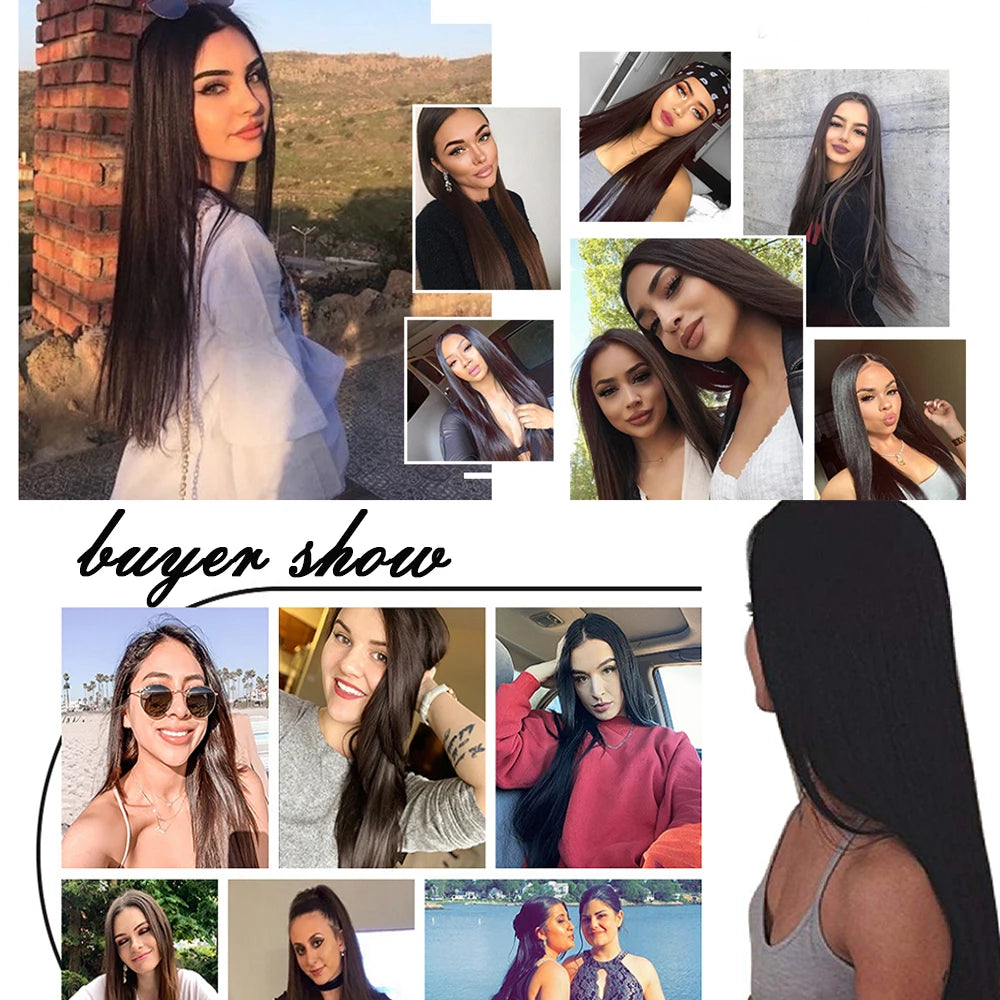 Long Straight Synthetic 16 Clips