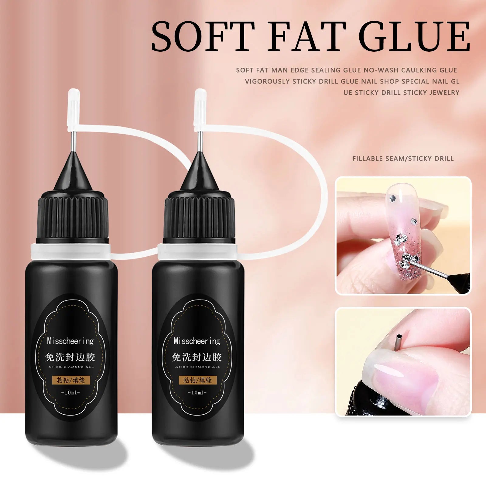 Super Strong Gel Nail Glue  3D Nails Bling Decorations