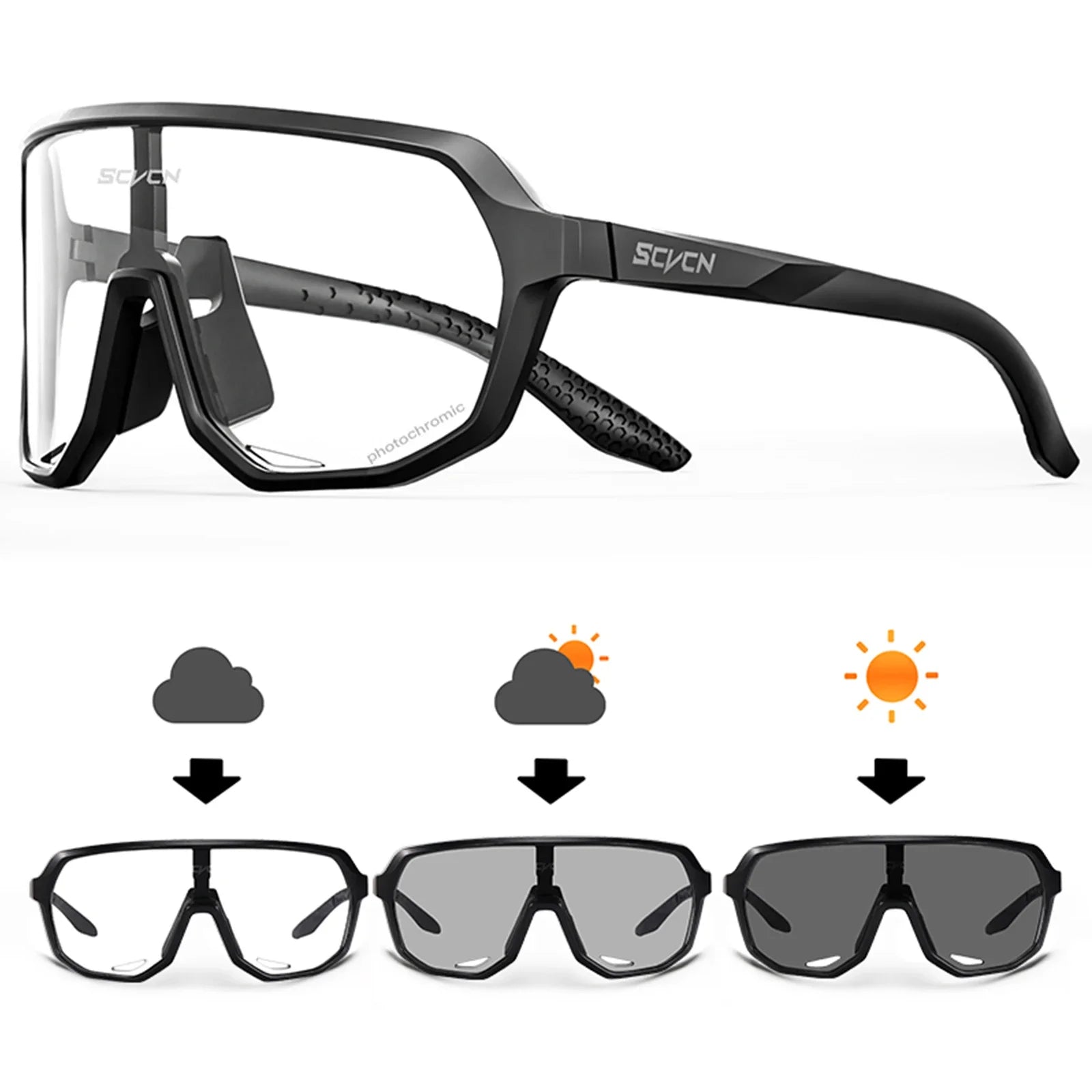 Men's Photochromic UV400 Cycling & Driving Sunglasses