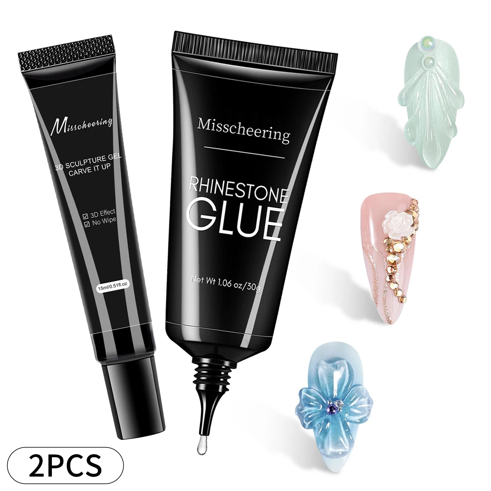 Super Strong Gel Nail Glue  3D Nails Bling Decorations