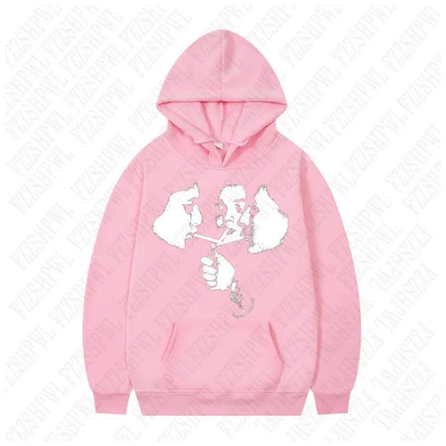 2000s Goth Harajuku Graphic Print Y2K Hooded Sweatshirt