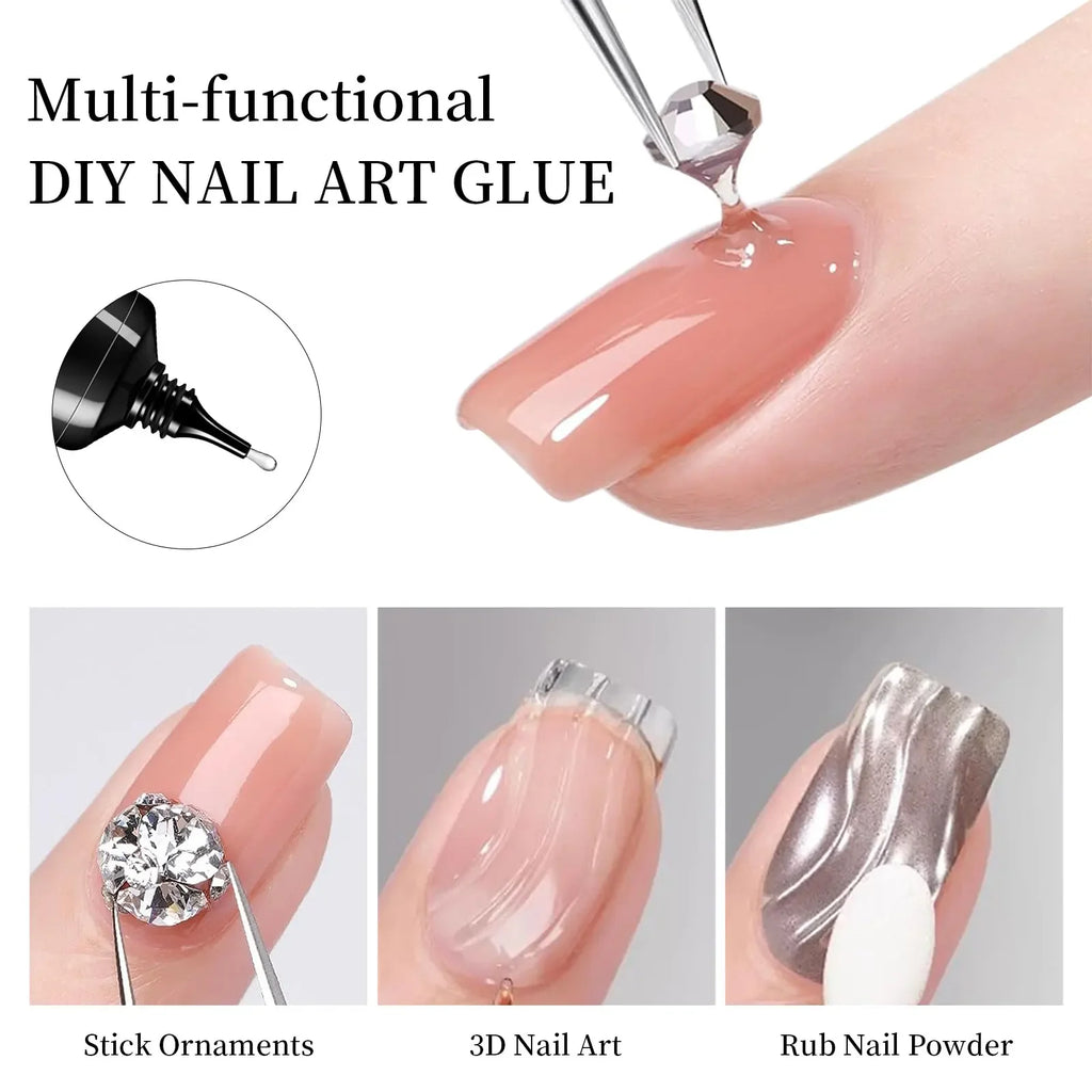 Super Strong Gel Nail Glue  3D Nails Bling Decorations