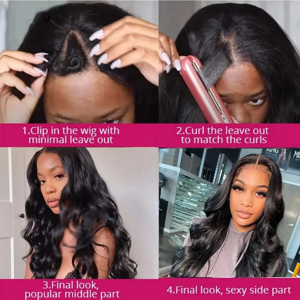 No Glue Brazilian Remy Human Hair Wigs 16-34 Inch on Clearance Sale