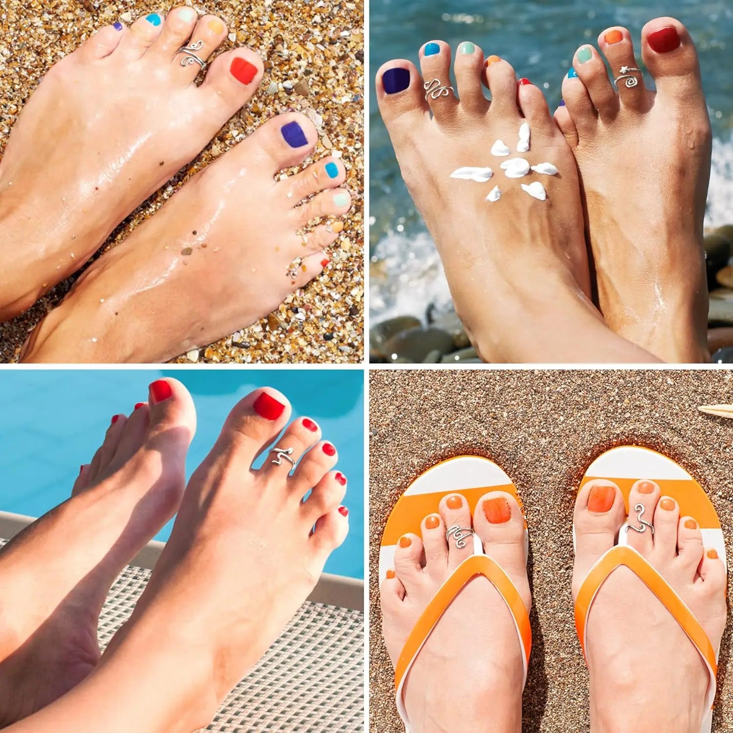 3Pcs Adjustable Toe Rings