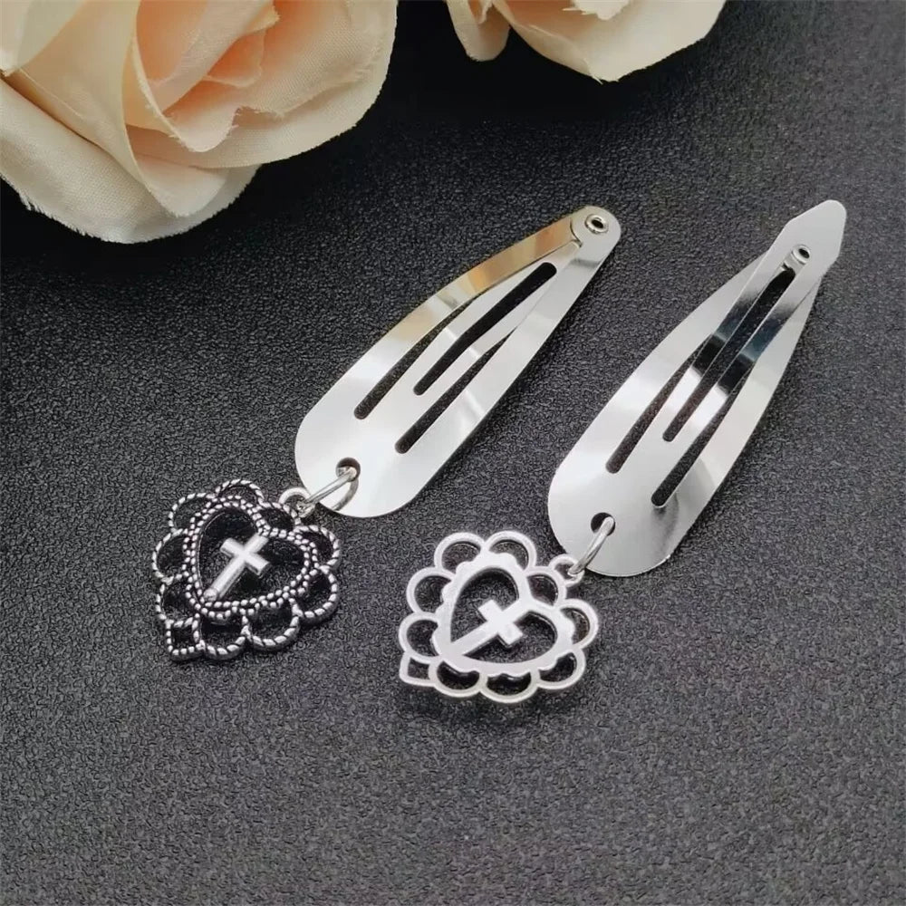 Fashion Metal Geometry Pendant Hair Clip