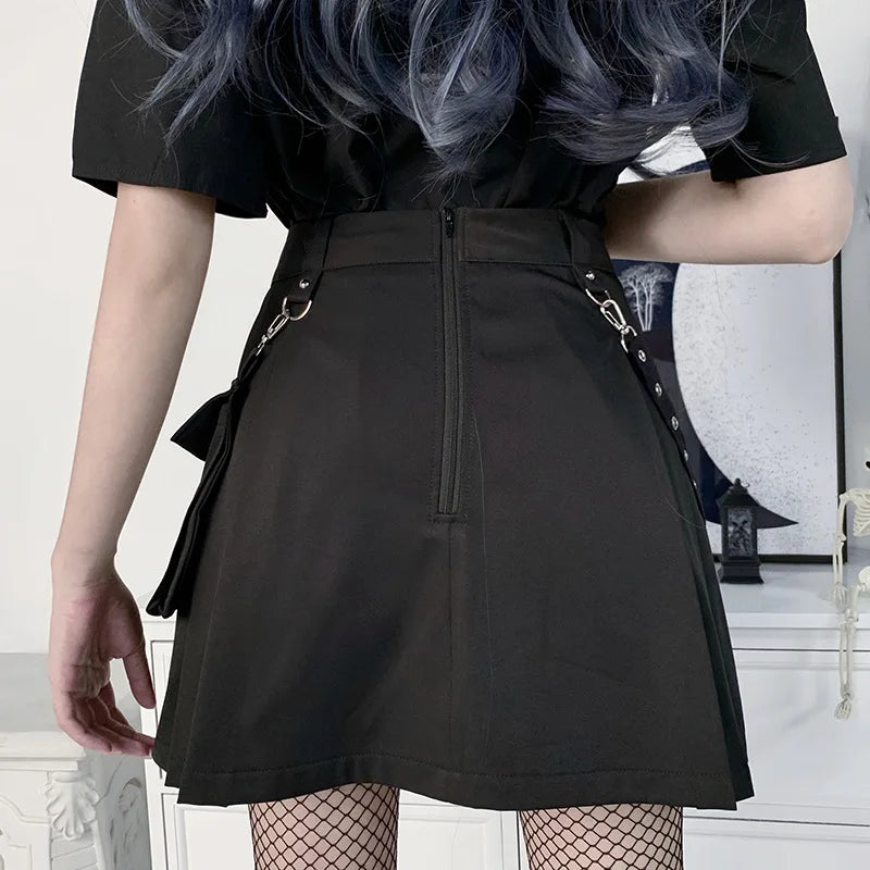 High Waist Harajuku Punk Skirt
