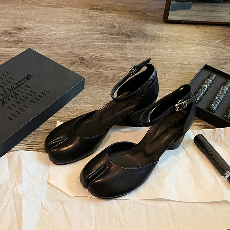 Spring Split Toe Mary Janes Shoes Heels