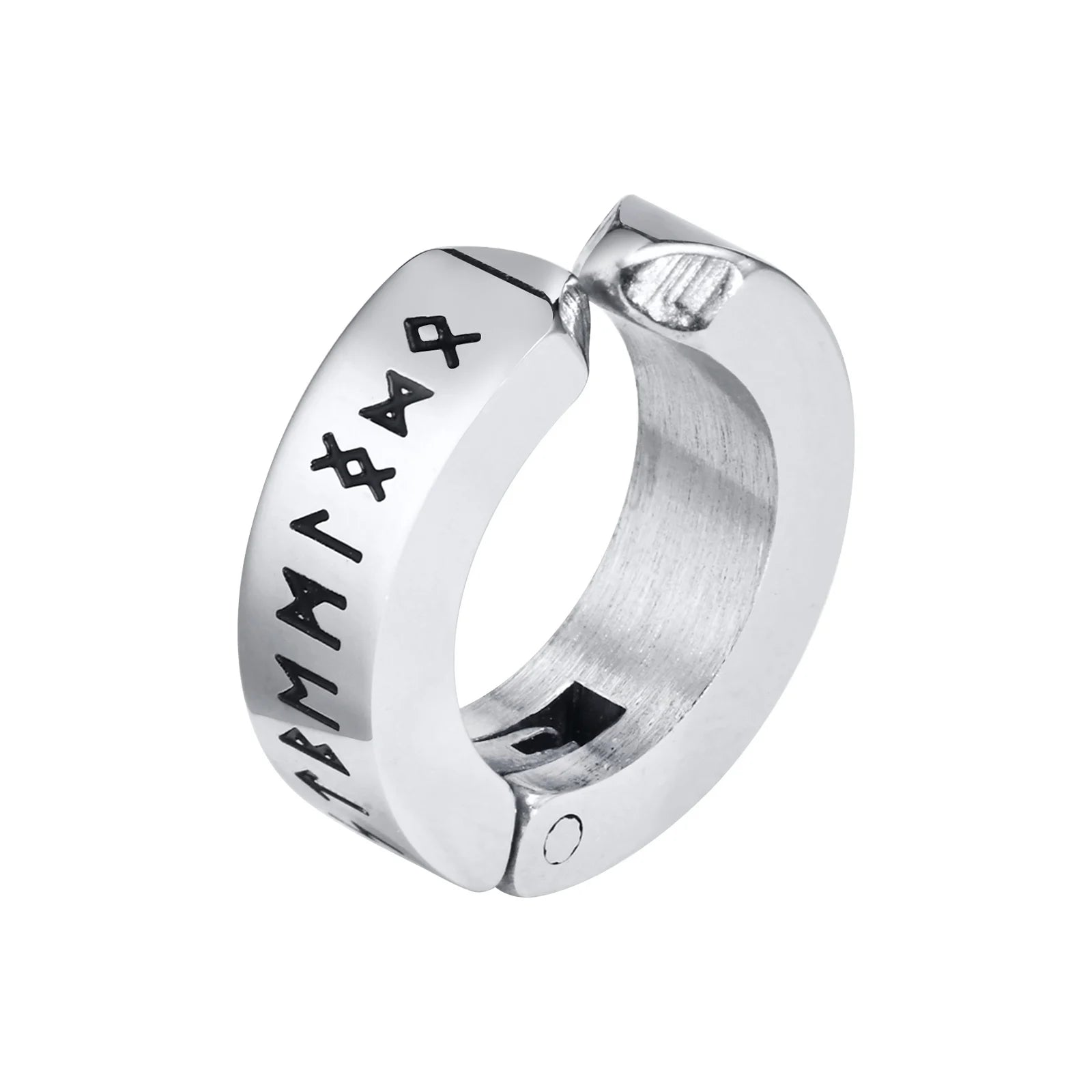 Mens Norse Viking Runes Ear Clips Earrings