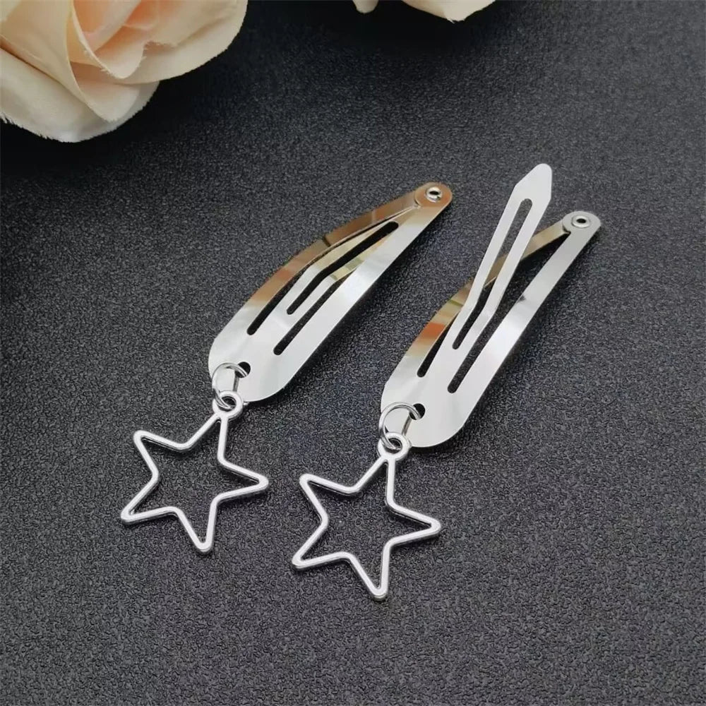 Fashion Metal Geometry Pendant Hair Clip