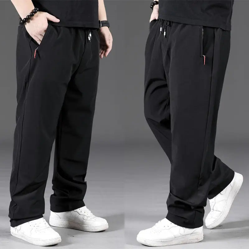 8XL Casual Pants Mens Straight Loose Trousers