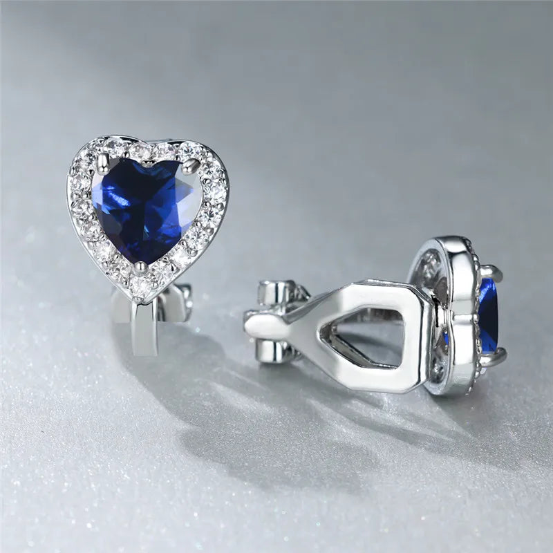 Small Clip White Zircon Round Stone Earrings