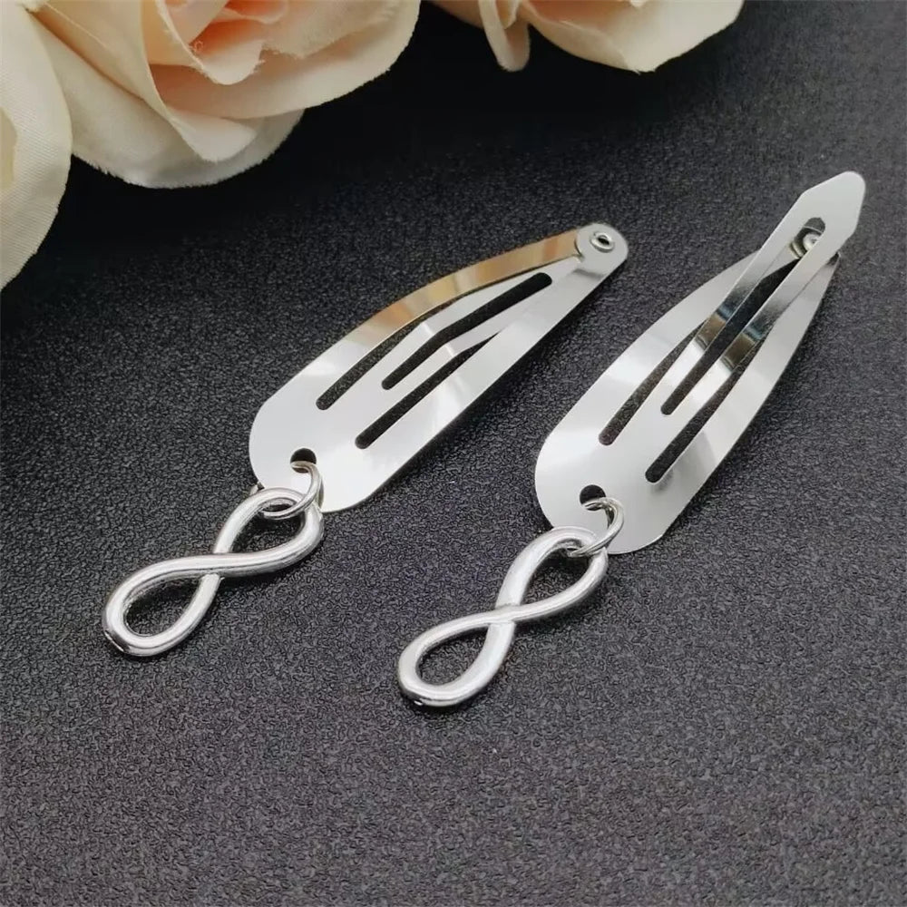Fashion Metal Geometry Pendant Hair Clip