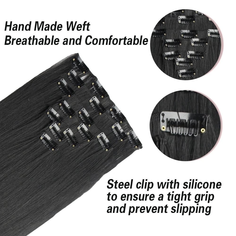 Long Straight Synthetic 16 Clips