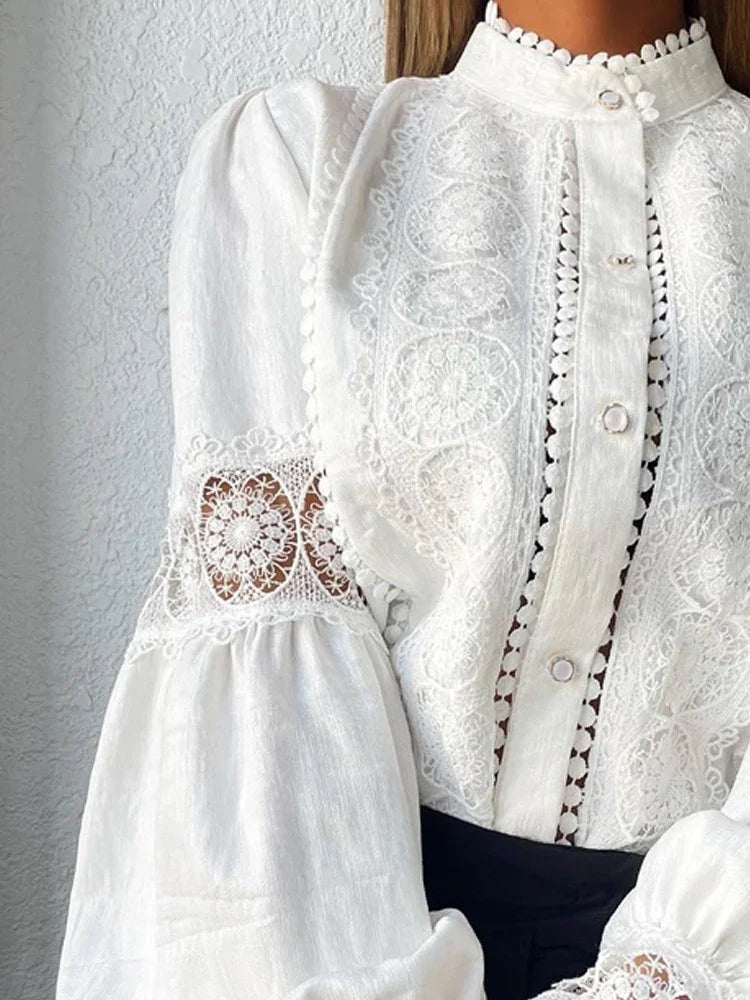 White Lace Blouses
