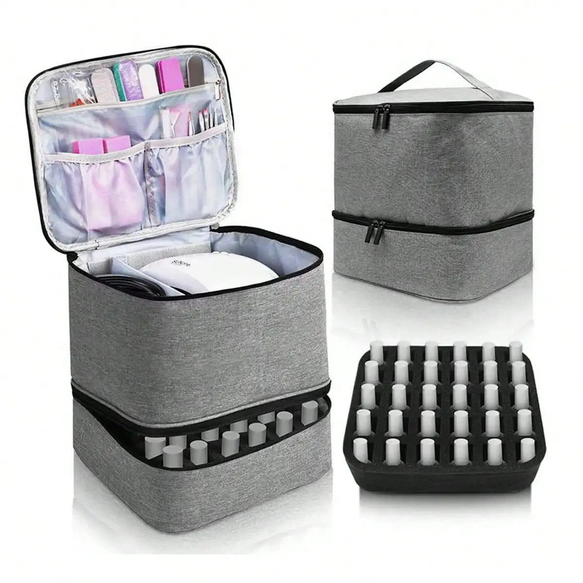 Women's Portable Double-layer Nail Polish Storage Bag