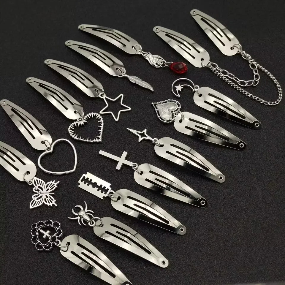 Fashion Metal Geometry Pendant Hair Clip