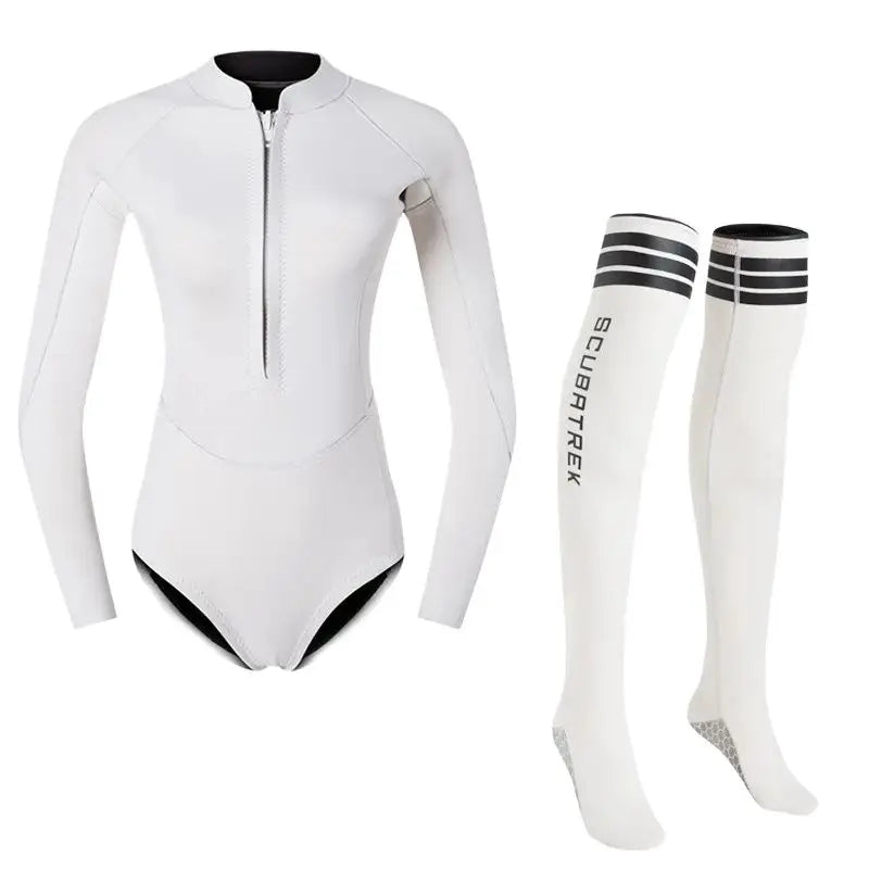Summer Women 2MM Neoprene Bikini Wetsuit With Stocking Set