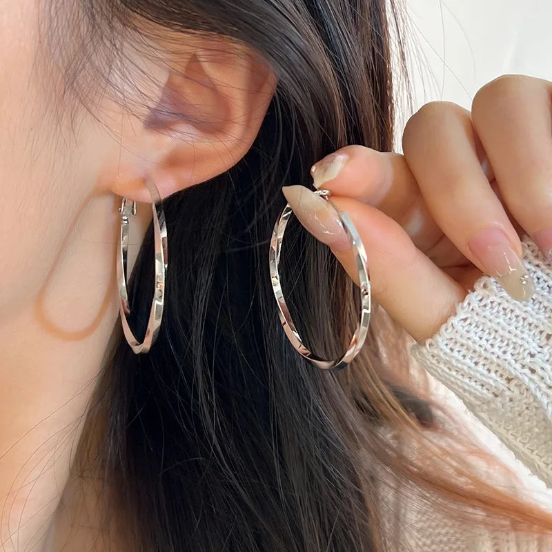 Oversized Chain Hoop Earrings