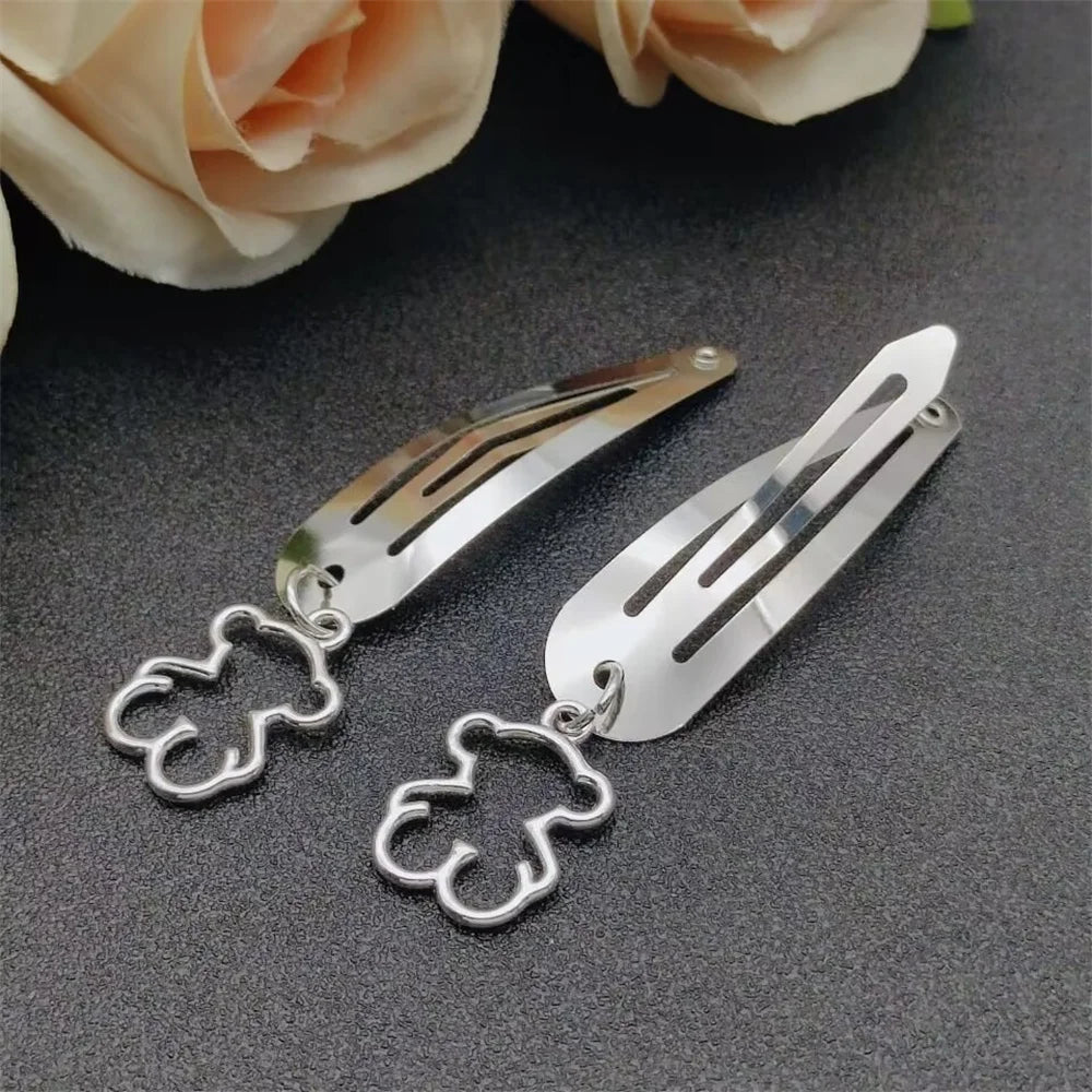 Fashion Metal Geometry Pendant Hair Clip