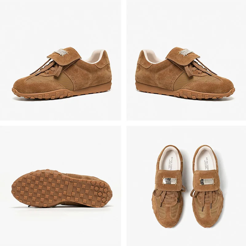 Fashion Trainers Women Cow Suede Sneakers