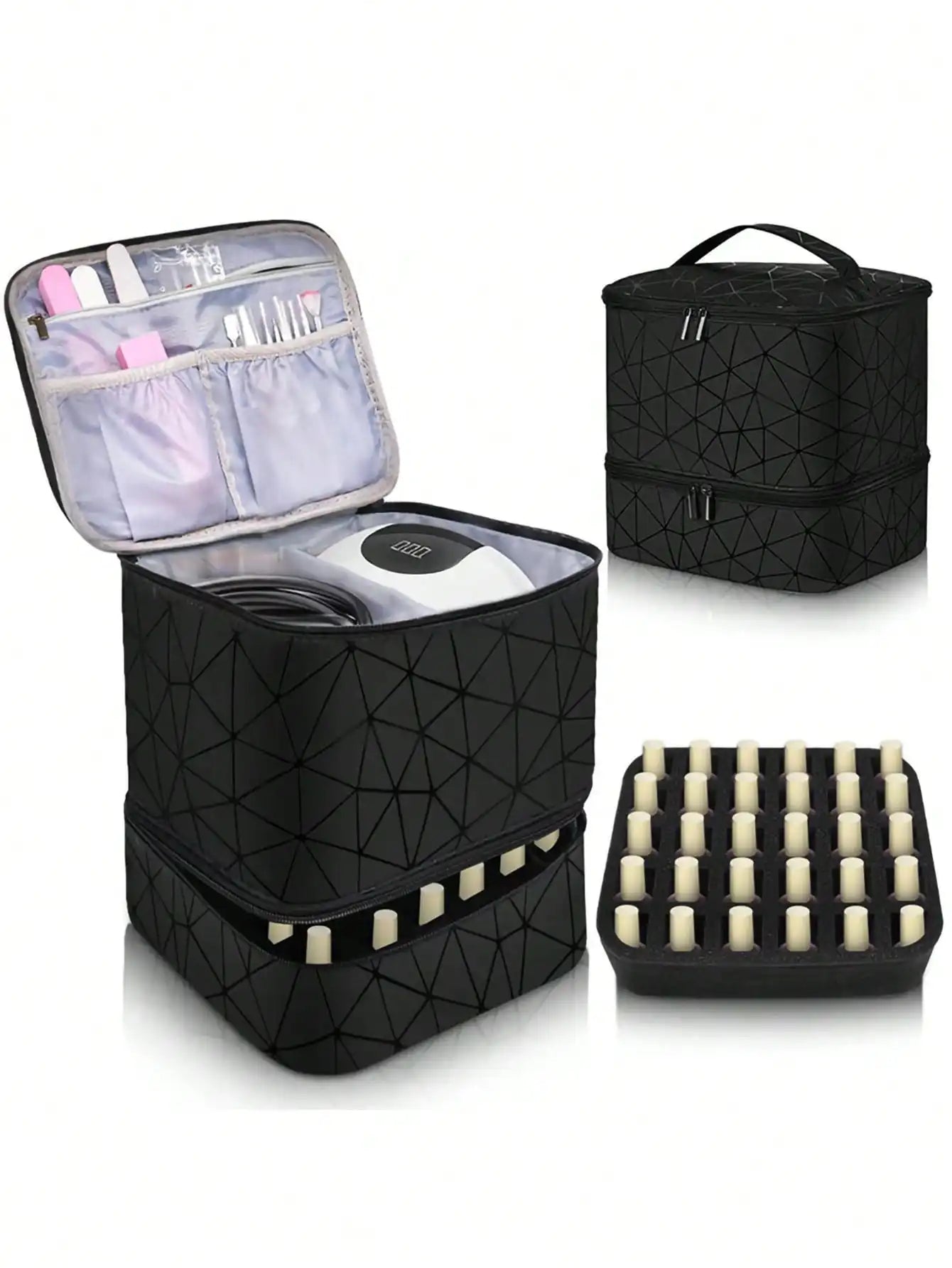 Women's Portable Double-layer Nail Polish Storage Bag