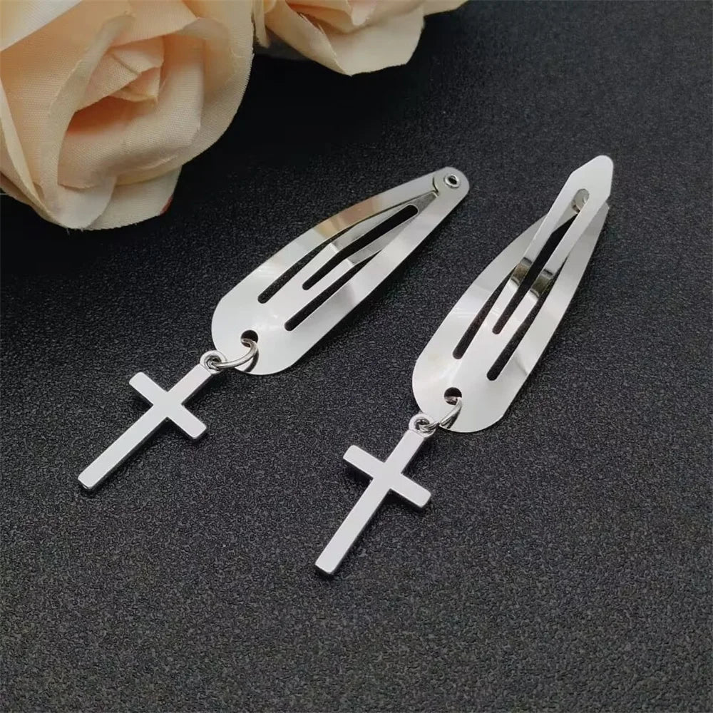 Fashion Metal Geometry Pendant Hair Clip