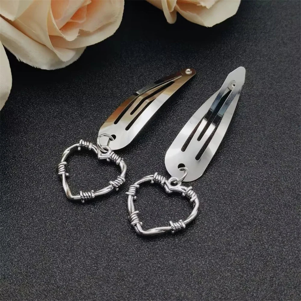 Fashion Metal Geometry Pendant Hair Clip