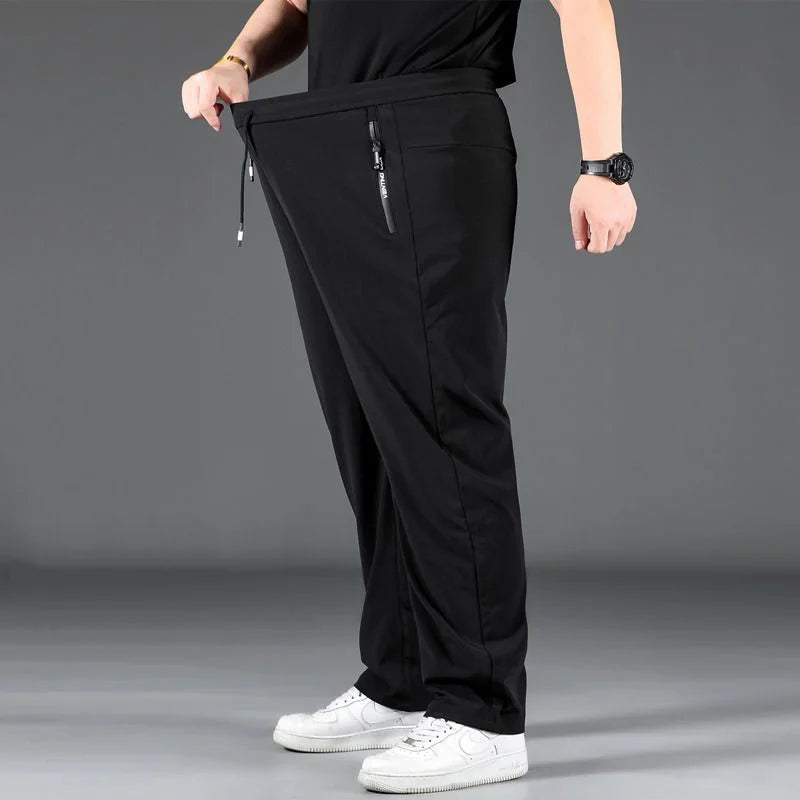 8XL Casual Pants Mens Straight Loose Trousers