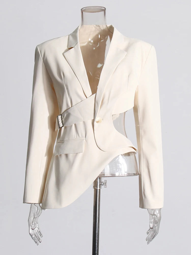 TWOTWINSTYLE Hollow Out Backless Slimming Blazers