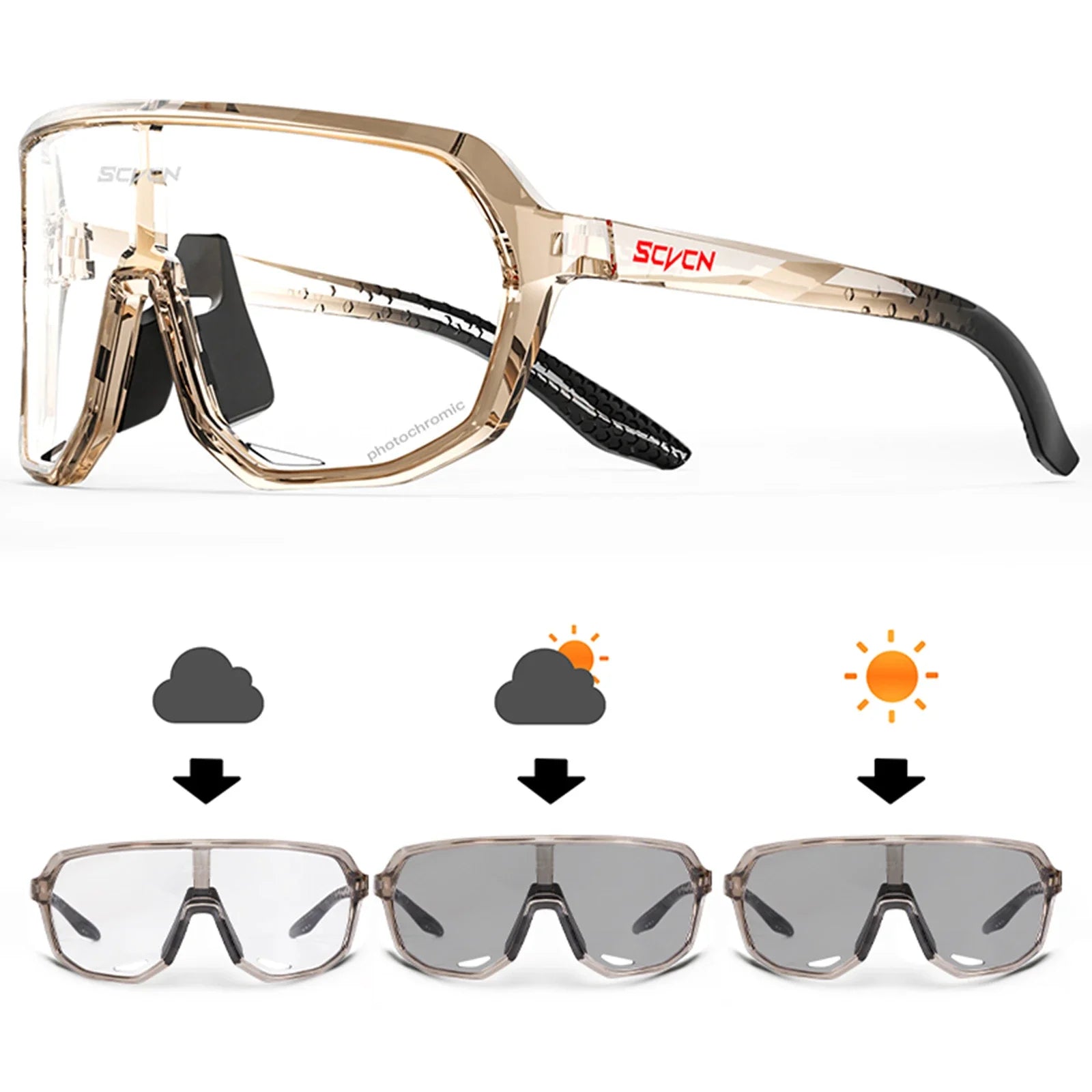 Men's Photochromic UV400 Cycling & Driving Sunglasses