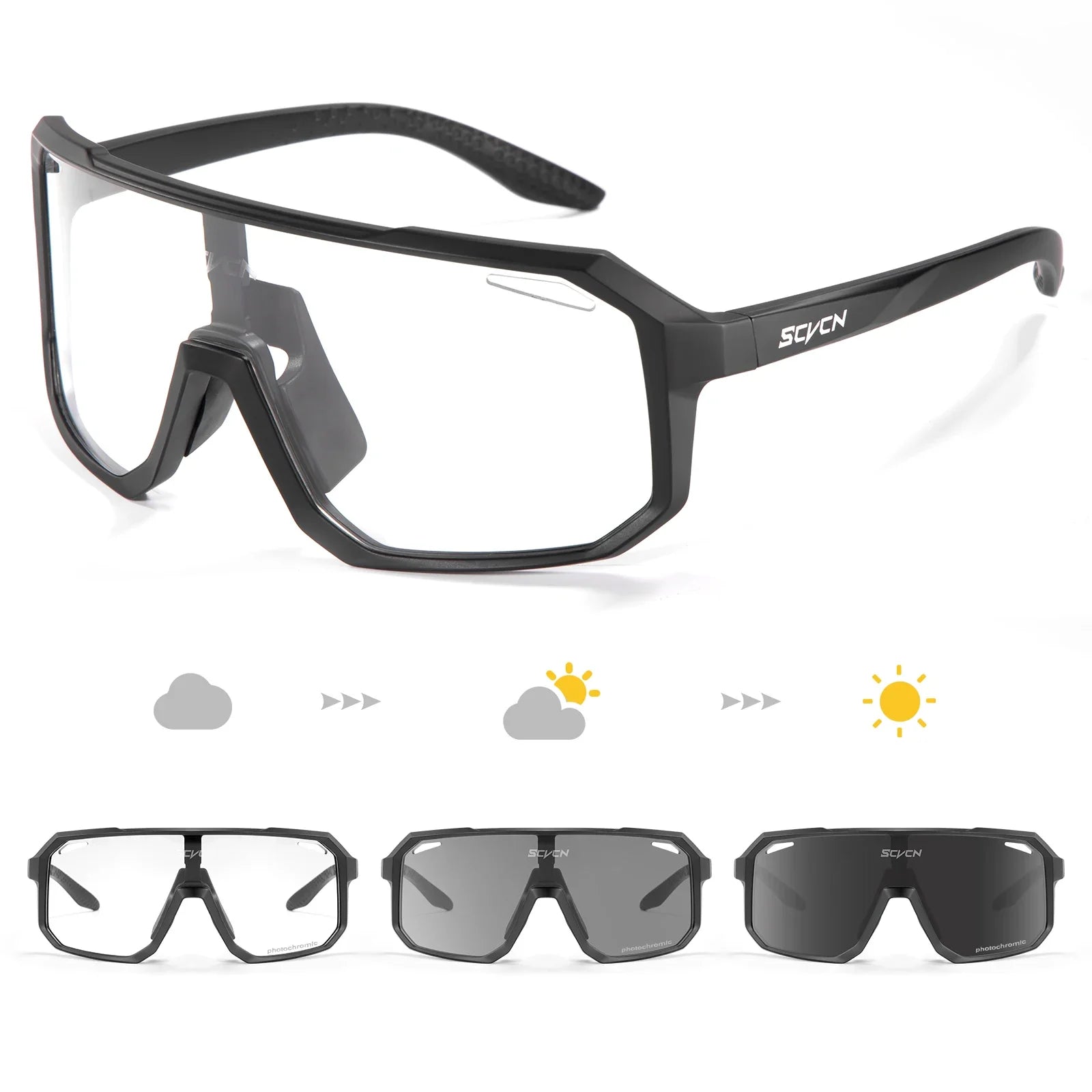 Men's Photochromic UV400 Cycling & Driving Sunglasses