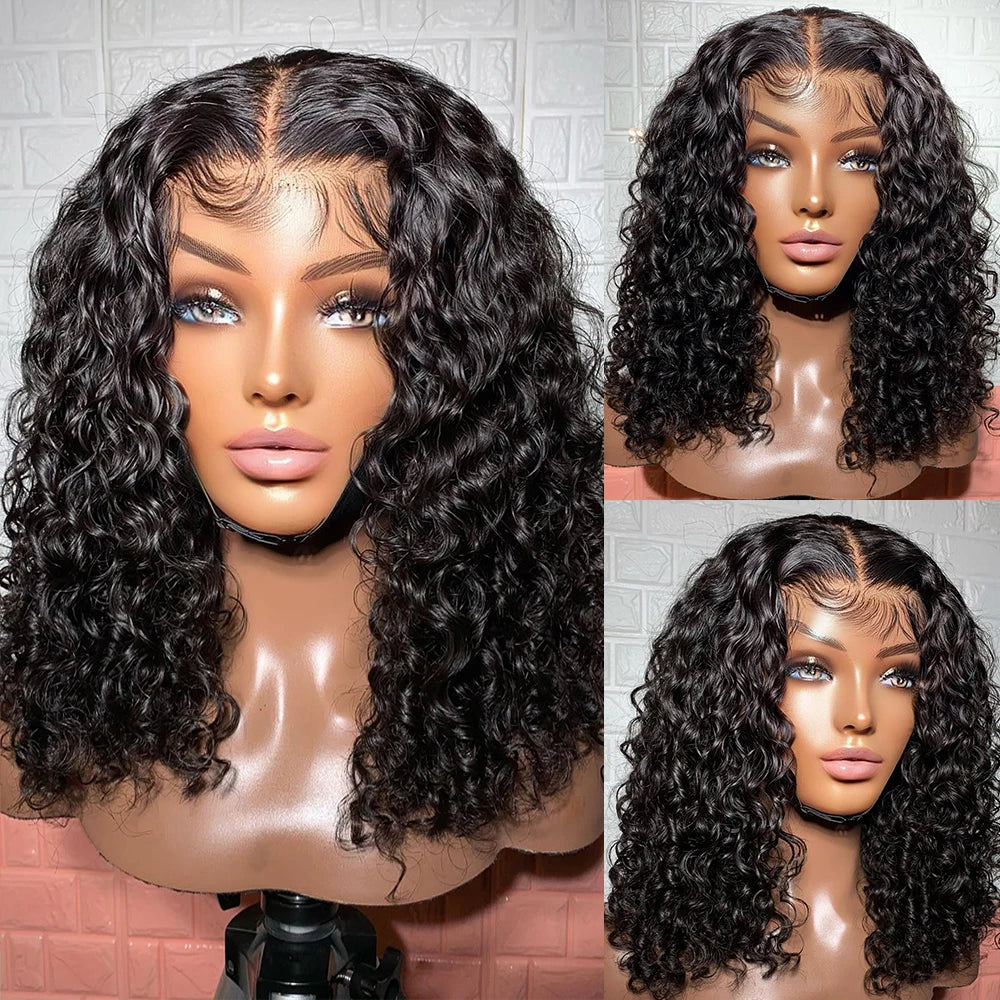 Short Curly Bob Lace Front Human Hair