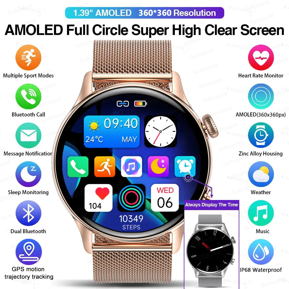 Men's AMOLED HD Screen Smartwatch