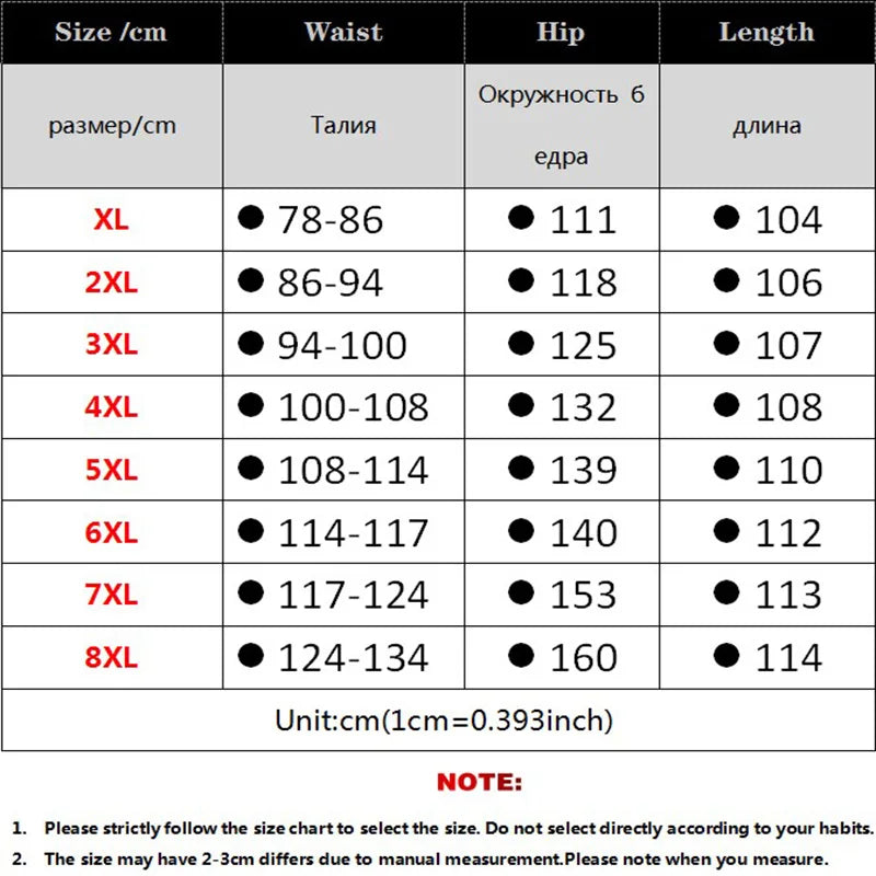 8XL Casual Pants Mens Straight Loose Trousers